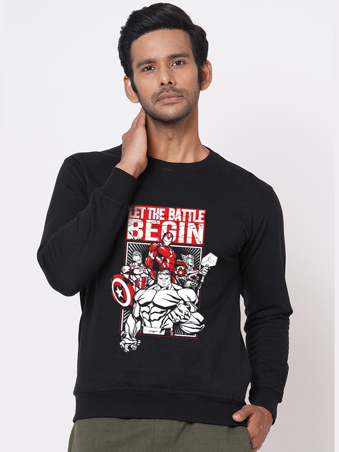 

Wear Your Opinion Men Black Sweatshirt