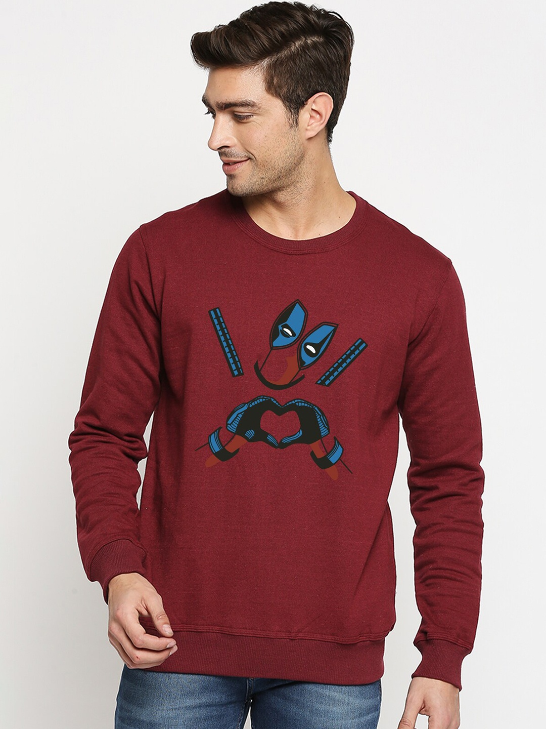 

Wear Your Opinion Men Maroon Sweatshirt