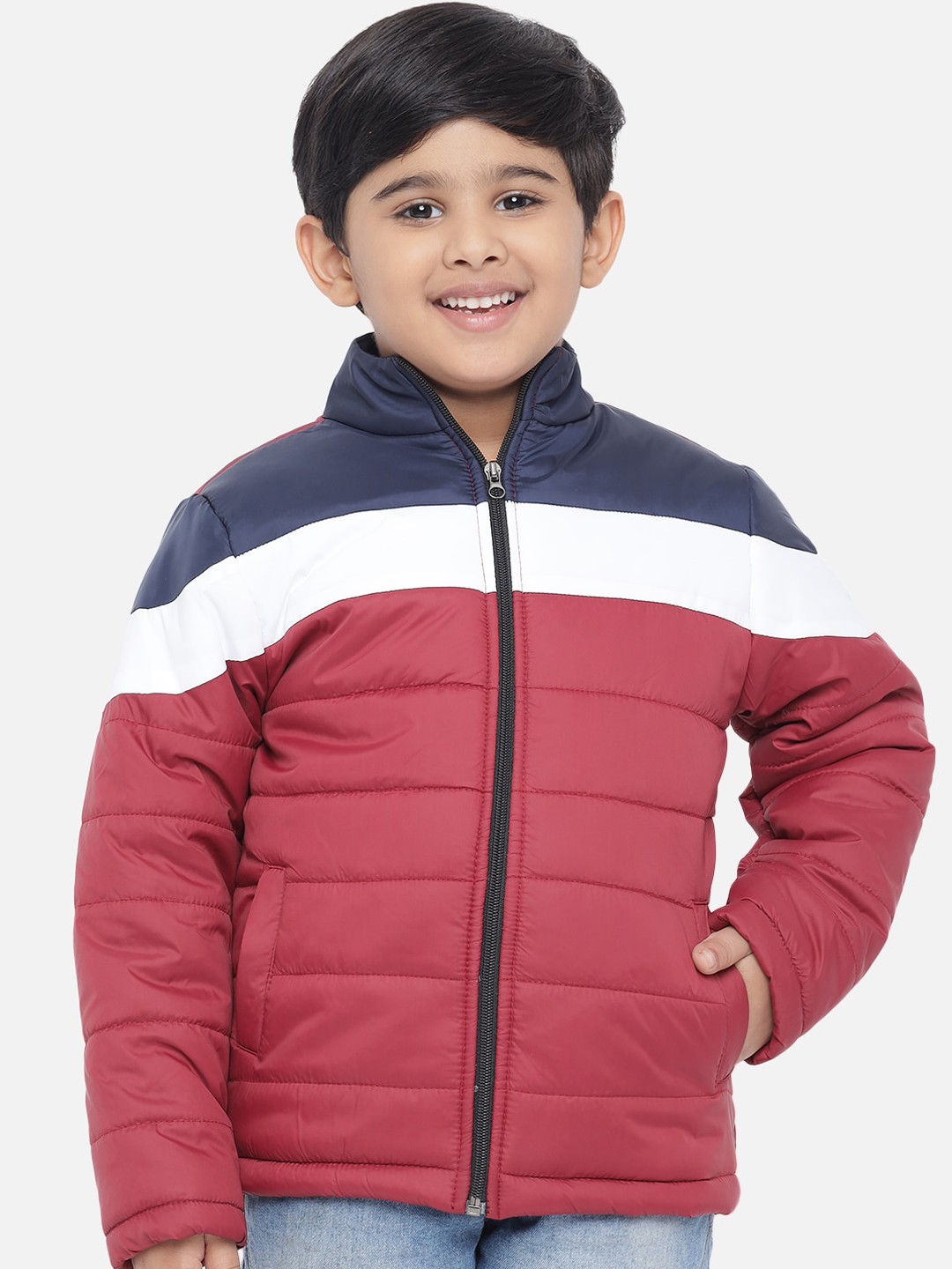 

Kotty Boys Multicoloured Colourblocked Lightweight Puffer Jacket, Multi