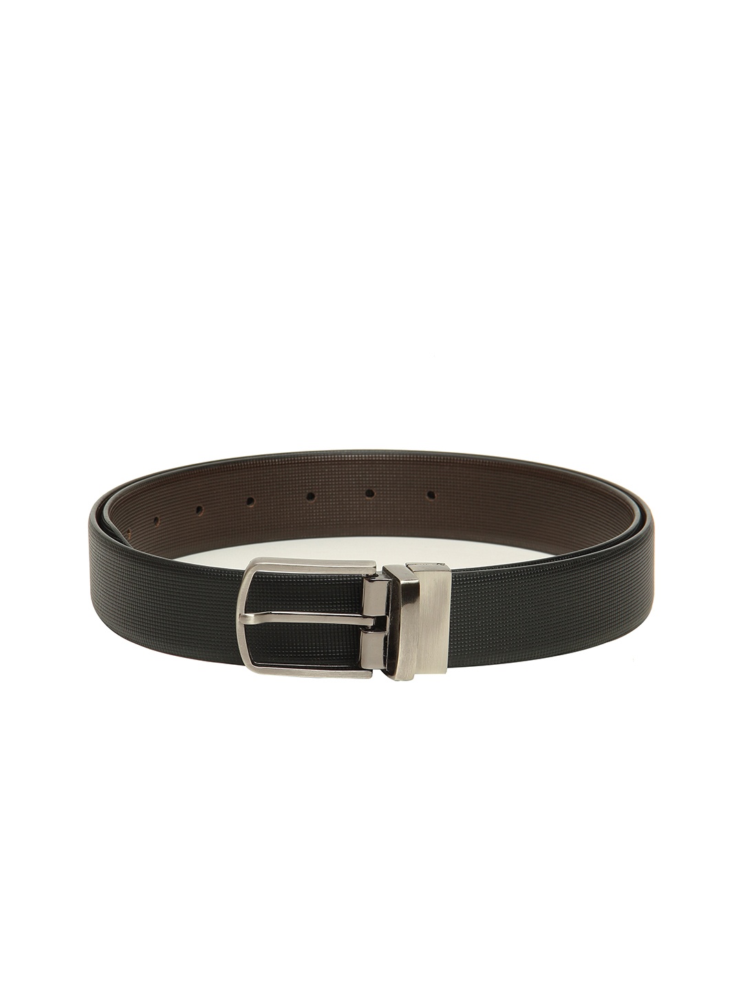

Calvadoss Men Black Textured Leather Formal Belt