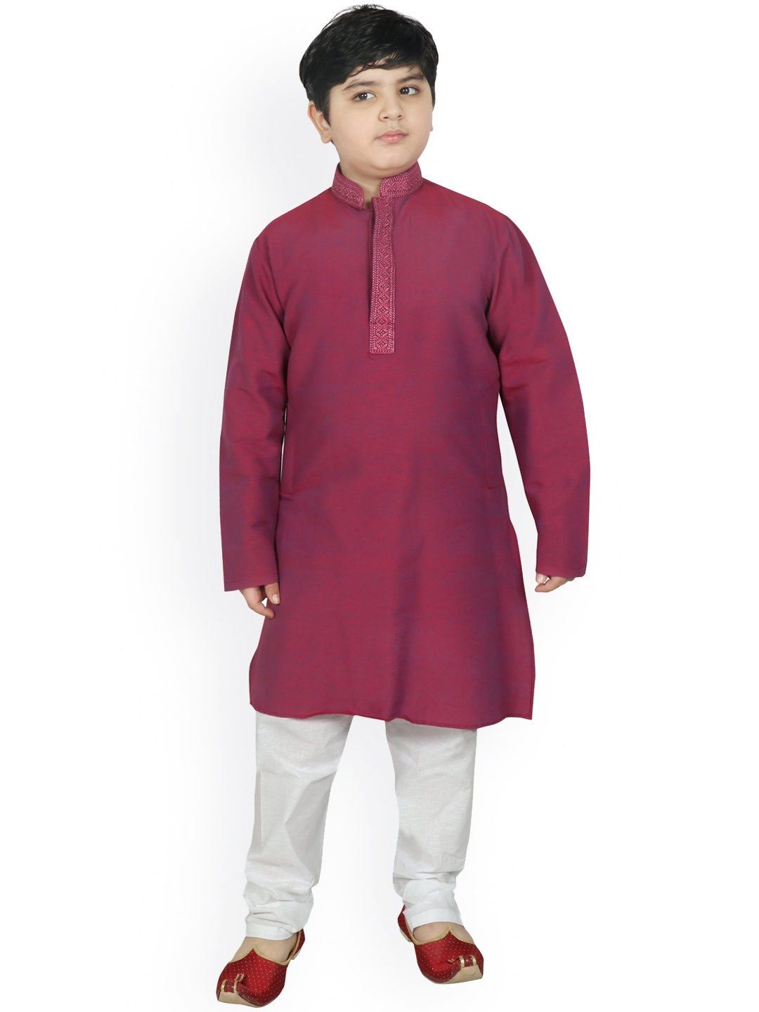 

SG YUVRAJ Boys Purple Kurta with Pyjamas