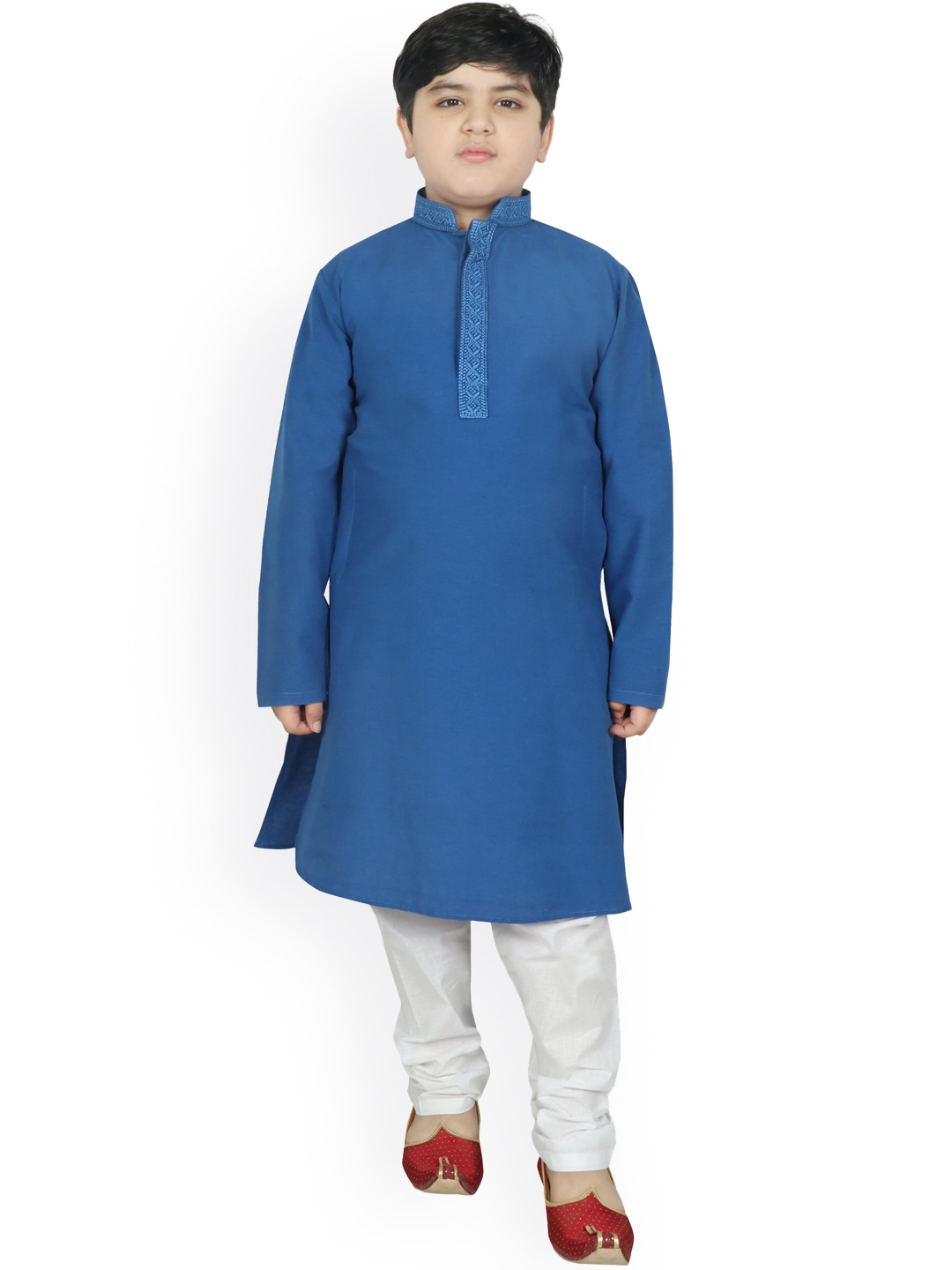 

SG YUVRAJ Boys Blue Kurta with Churidar