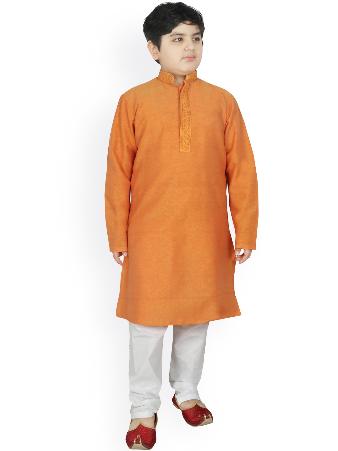 

SG YUVRAJ Boys Gold-Toned Kurta with Pyjamas