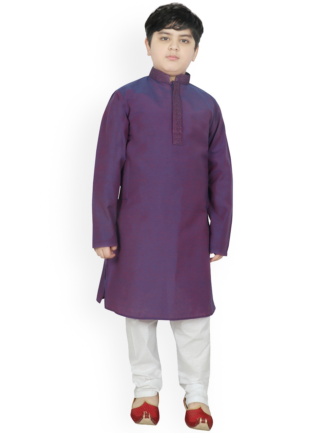 

SG YUVRAJ Boys Purple Kurta with Pyjamas