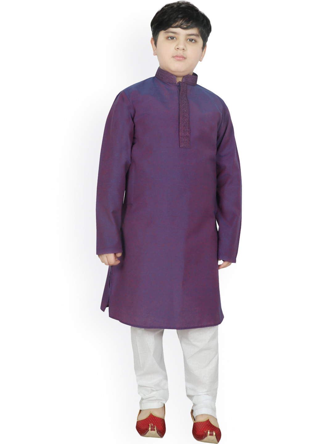 

SG YUVRAJ Boys Purple Kurta with Pyjamas