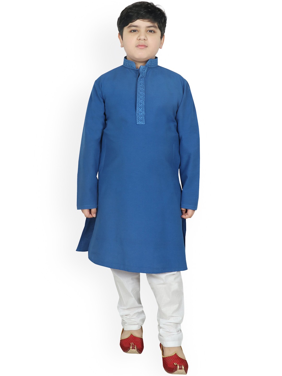

SG YUVRAJ Boys Blue Kurta with Churidar