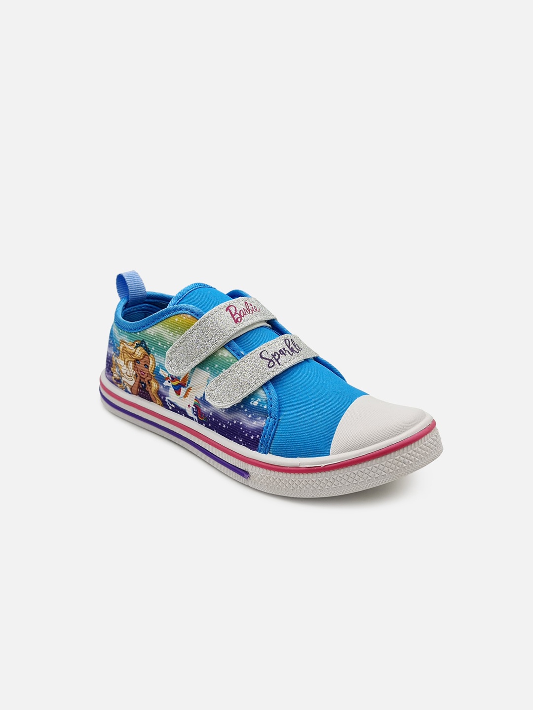 

Kids Ville Girls Blue Barbie Printed Driving Shoes