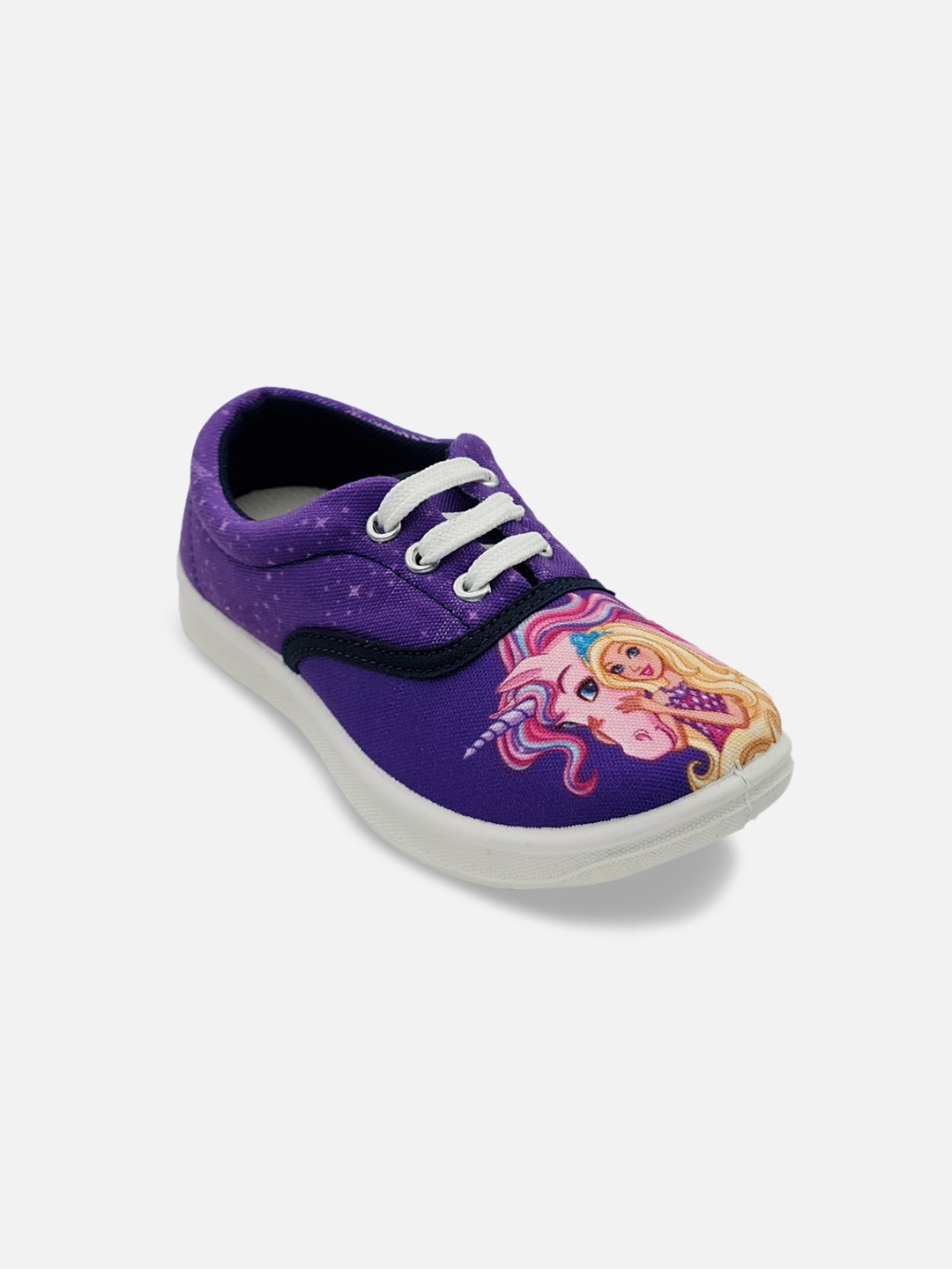 

Kids Ville Girls Purple Barbie Printed Driving Shoes