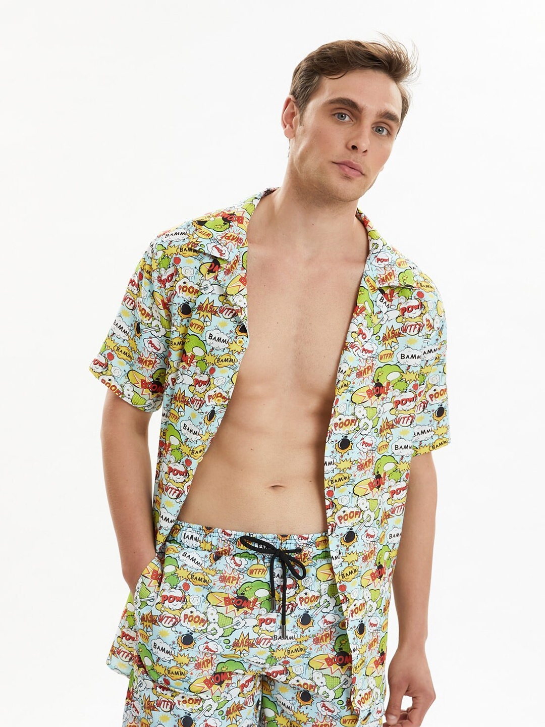 

Trendyol Men Multicoloured Printed Casual Shirt, Multi