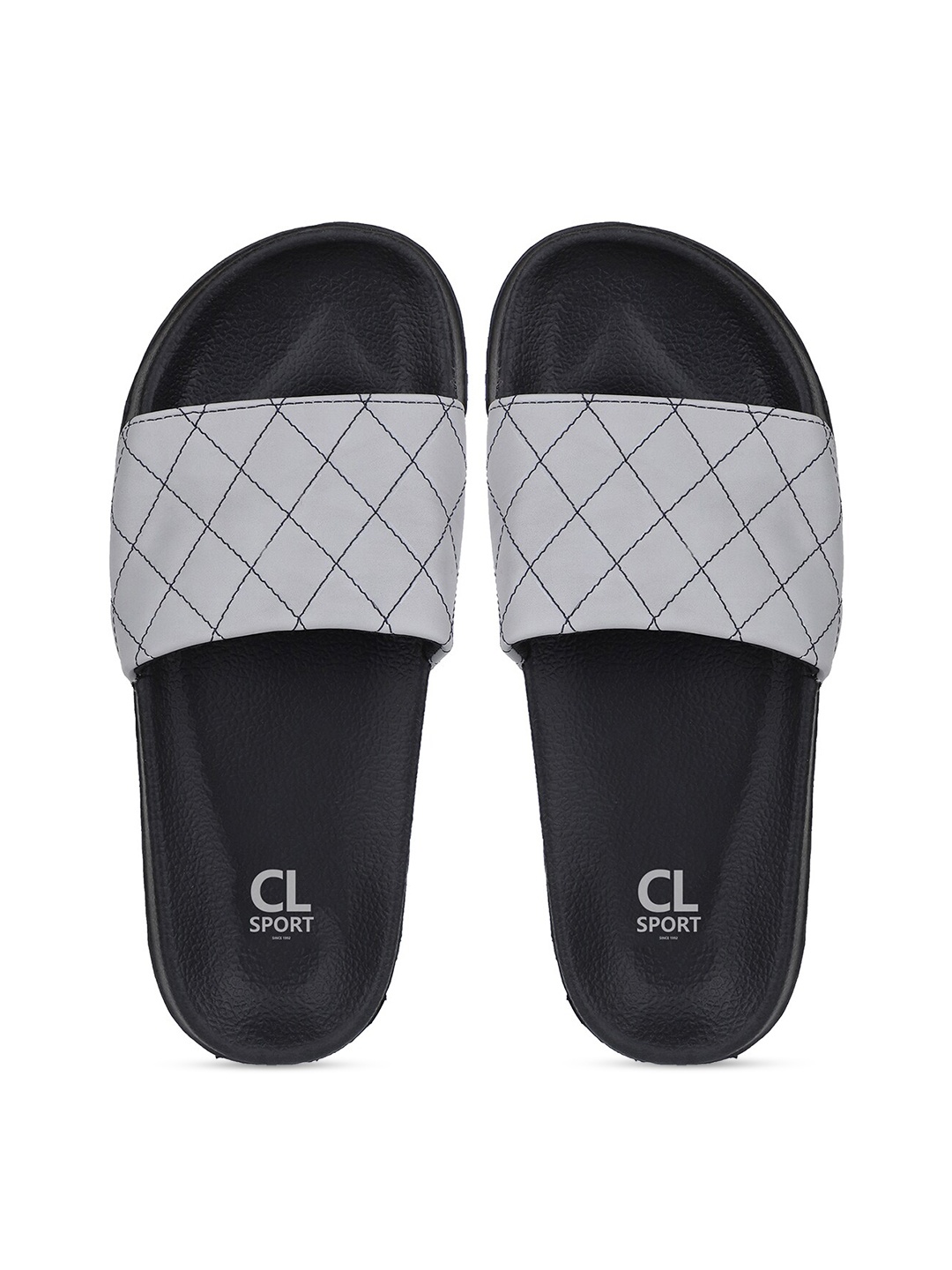 

Carlton London sports Women Grey & Black Printed Sliders