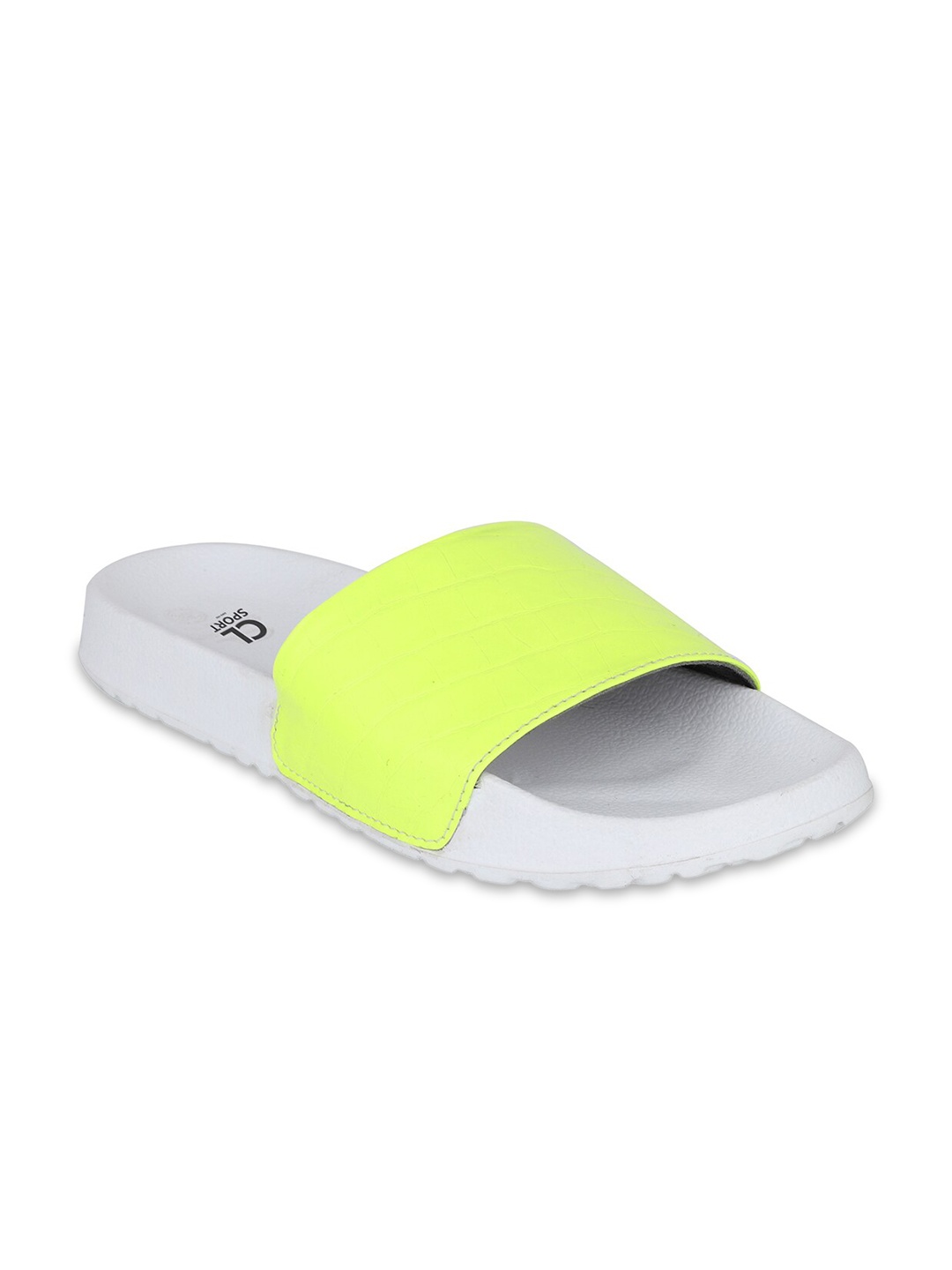 

Carlton London sports Women Green & Grey Solid Sliders