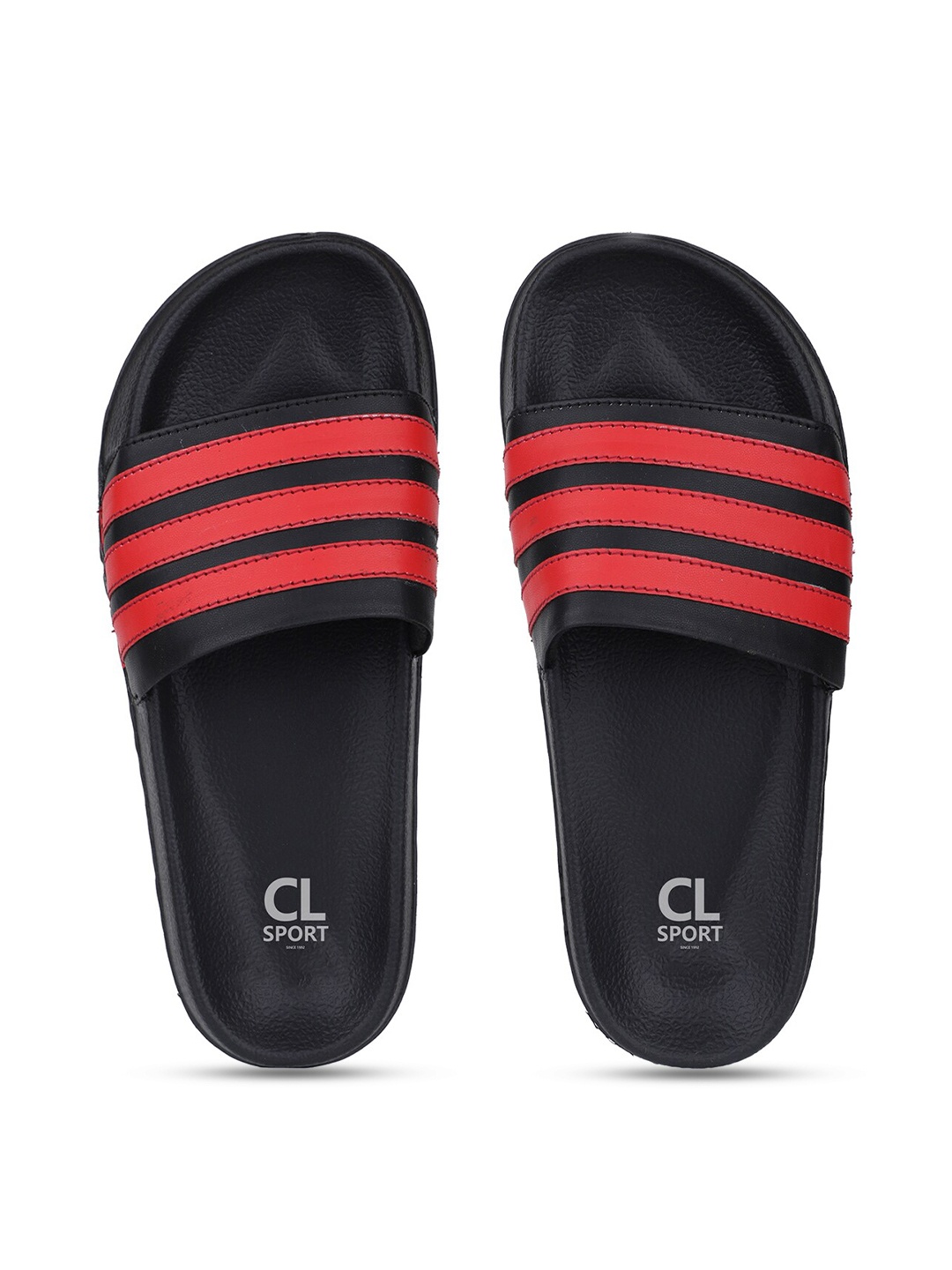 

Carlton London sports Women Black & Red Striped Sliders