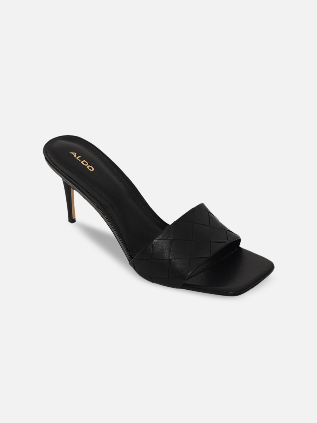 

ALDO Black Leather Mules