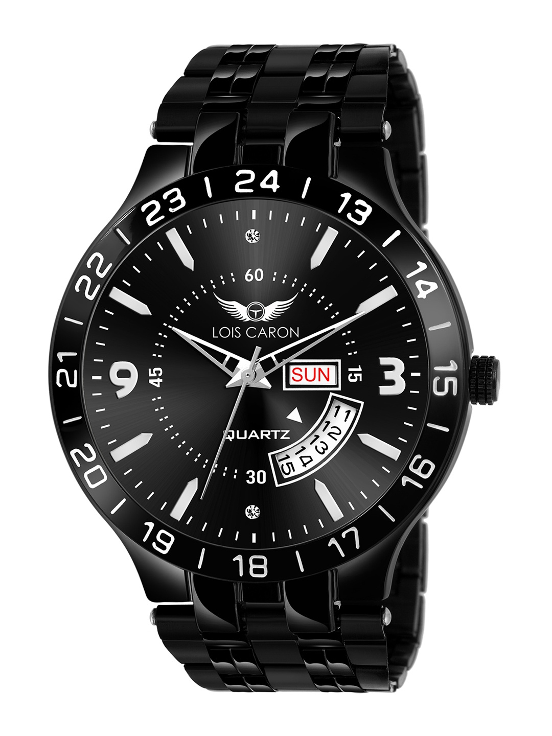 

LOIS CARON Men Black Dial & Black Stainless Steel Straps Analogue Watch MLC-8525