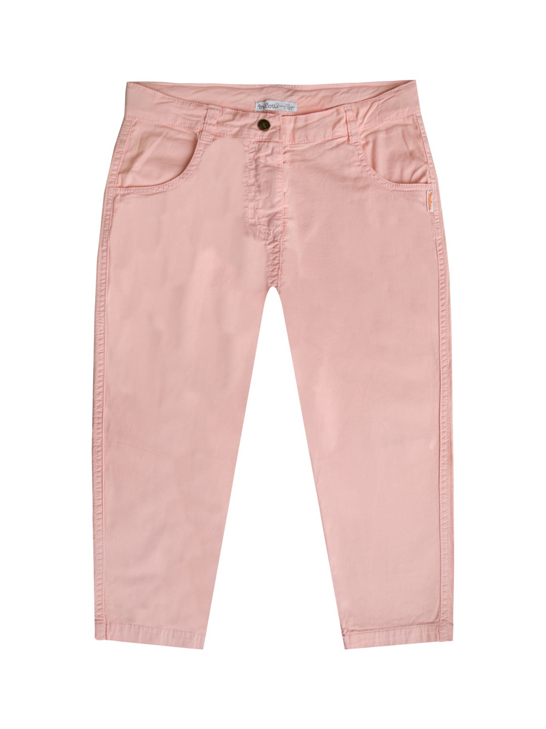 

milou Girls Pink Pure Cotton Denim Jeans