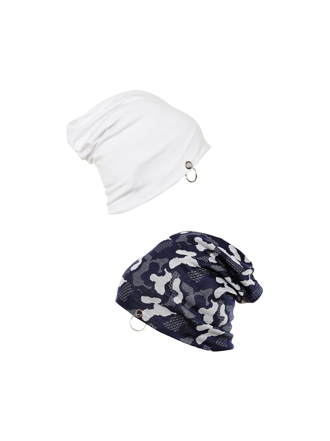 

VIMAL JONNEY Set of 2 Multi Printed Beanie Caps