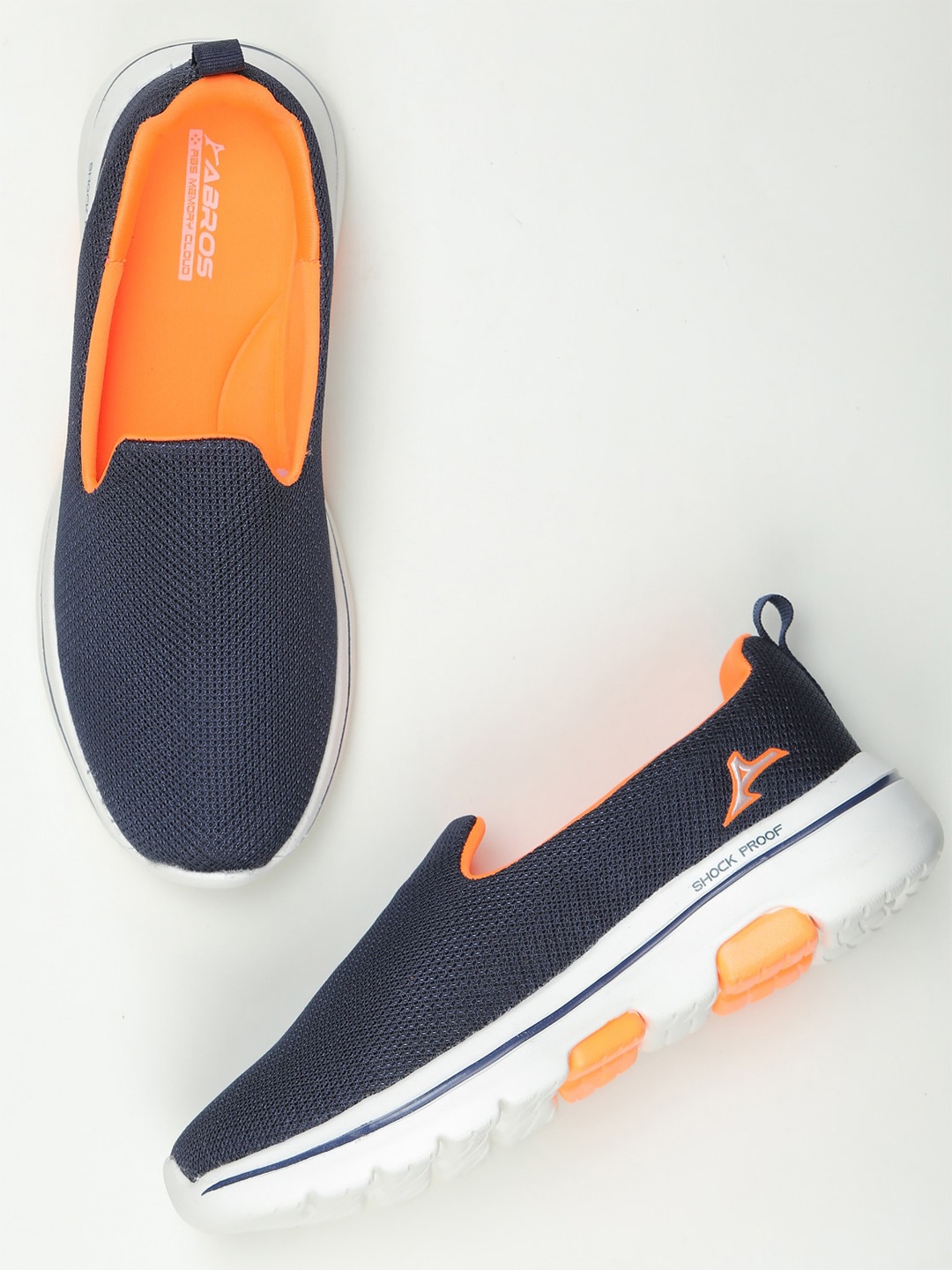

ABROS Women Navy Blue Mesh Running Shoes