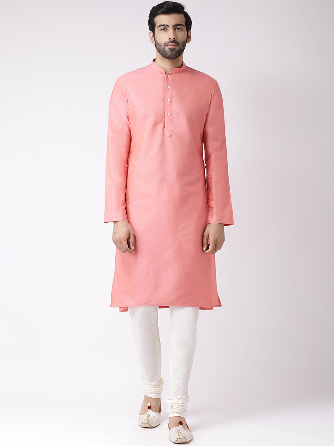 

KISAH Men Cotton Kurta & Indowestern Sherwani with Churidar Set, Blue