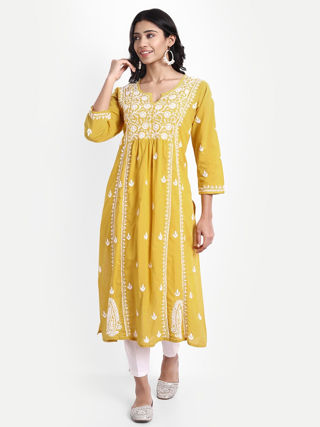 

HOUSE OF KARI Yellow Floral Midi Dress