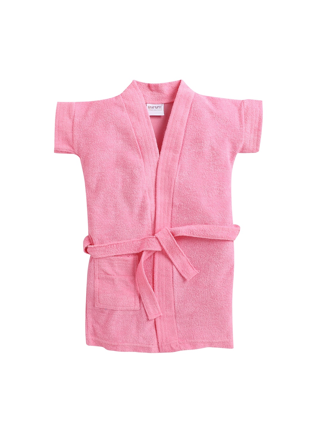 

BUMZEE Girls Pink Solid Bath Robe