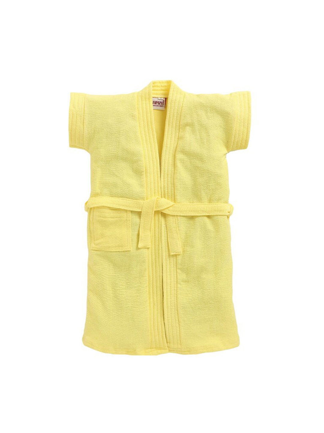 

BUMZEE Boys Yellow Solid Terry Cotton Bath Robe