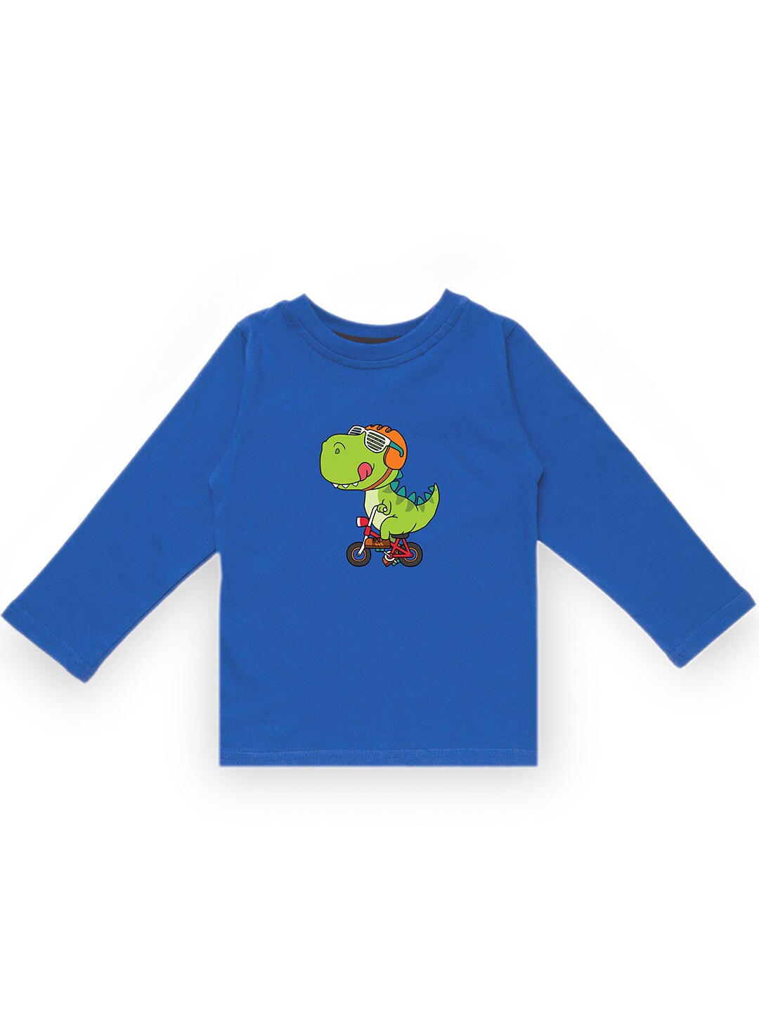 

KAVEE Infant Boys Blue Printed Biowashed Round Neck Pure Cotton T-shirt