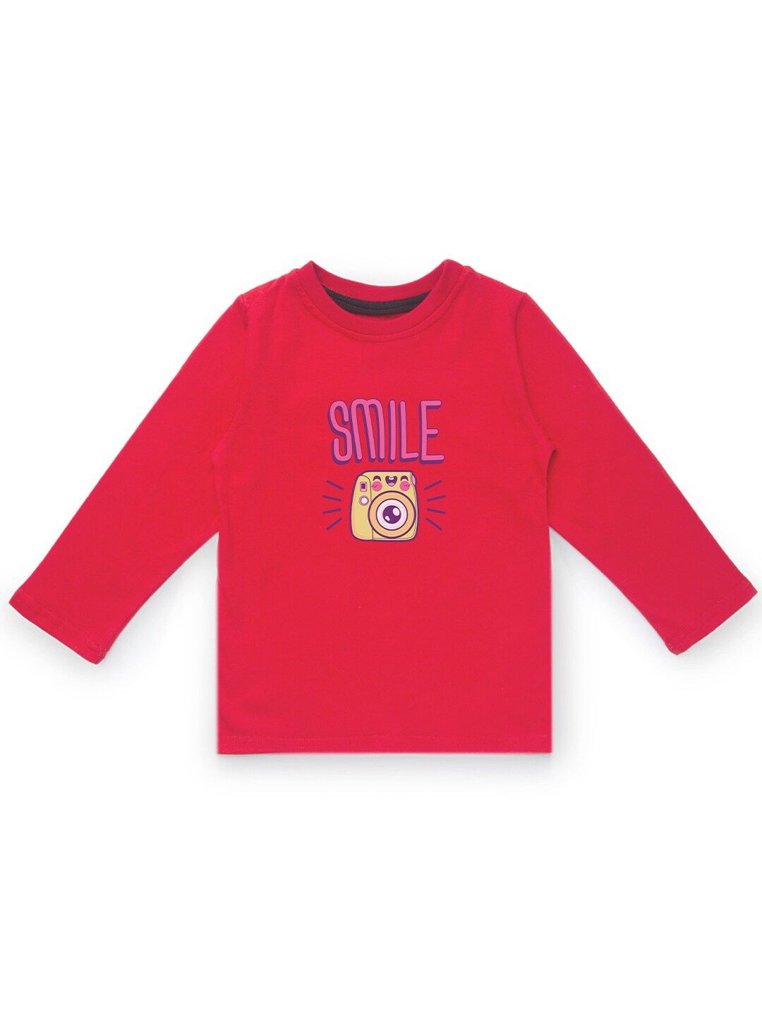 

KAVEE Boys Red Typography Applique T-shirt