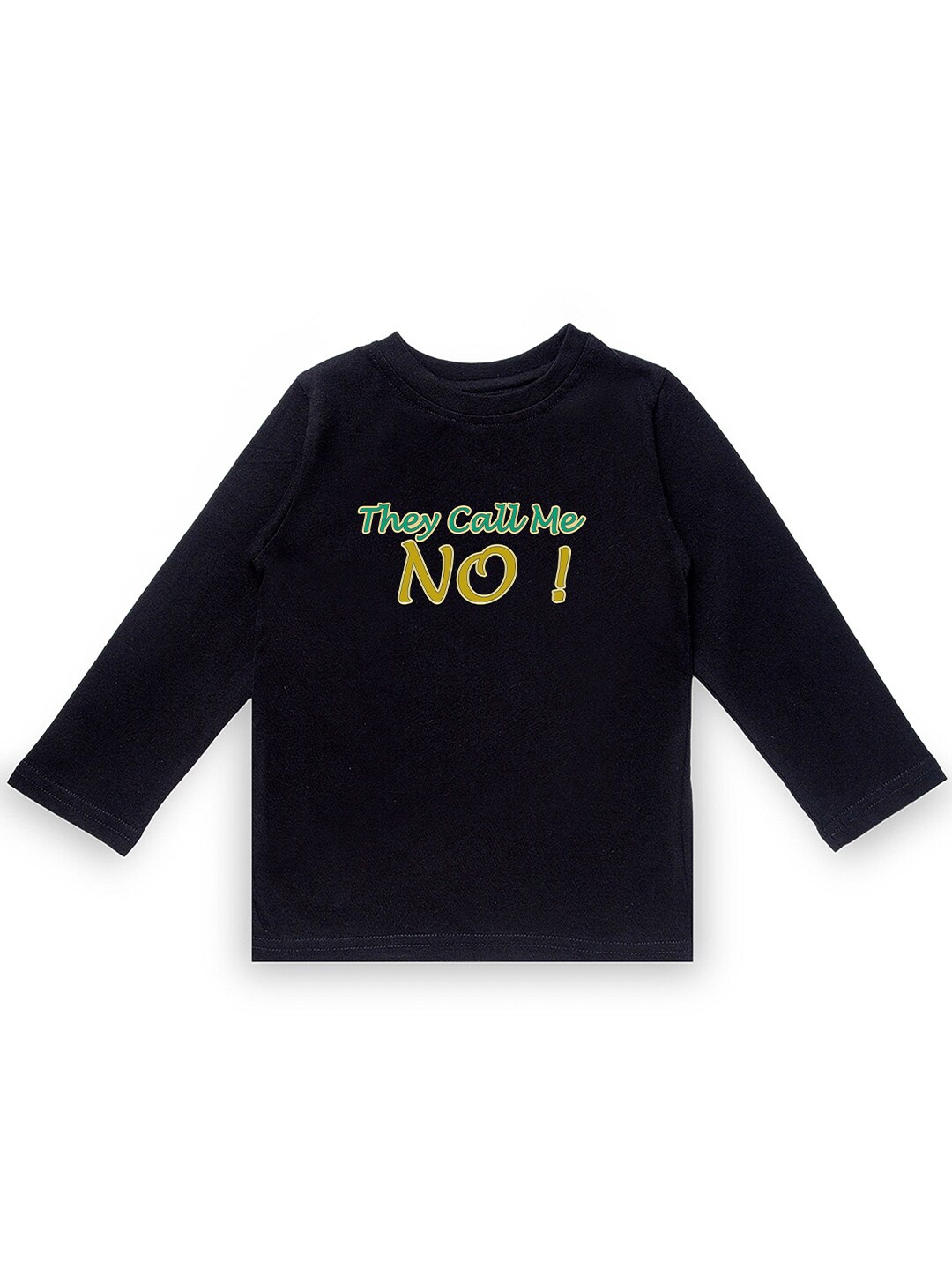 

KAVEE Infant Boys Black Typography Printed Biowashed Round Neck Pure Cotton T-shirt