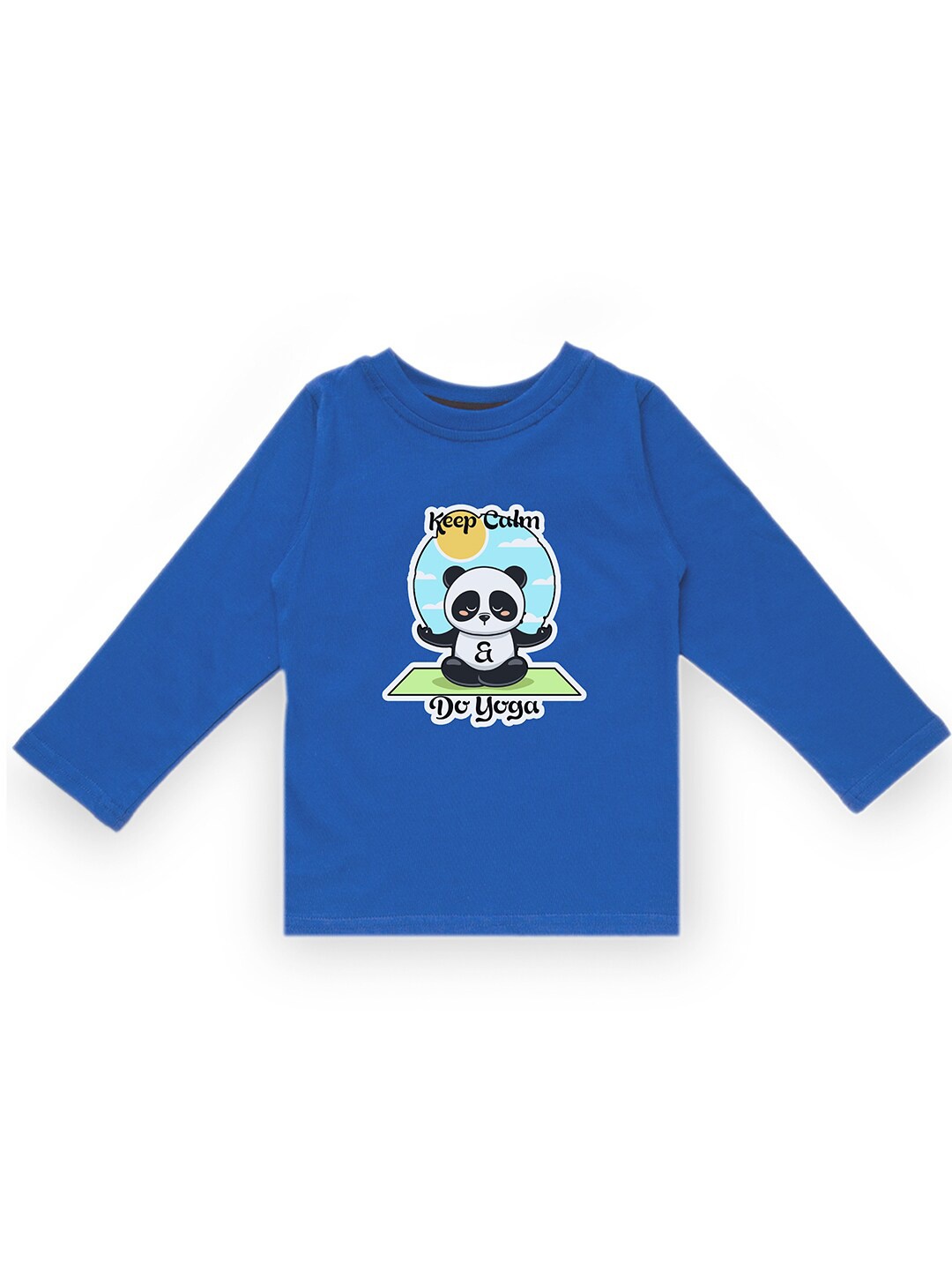 

KAVEE Infant Boys Blue Printed Biowashed Round Neck Pure Cotton T-shirt