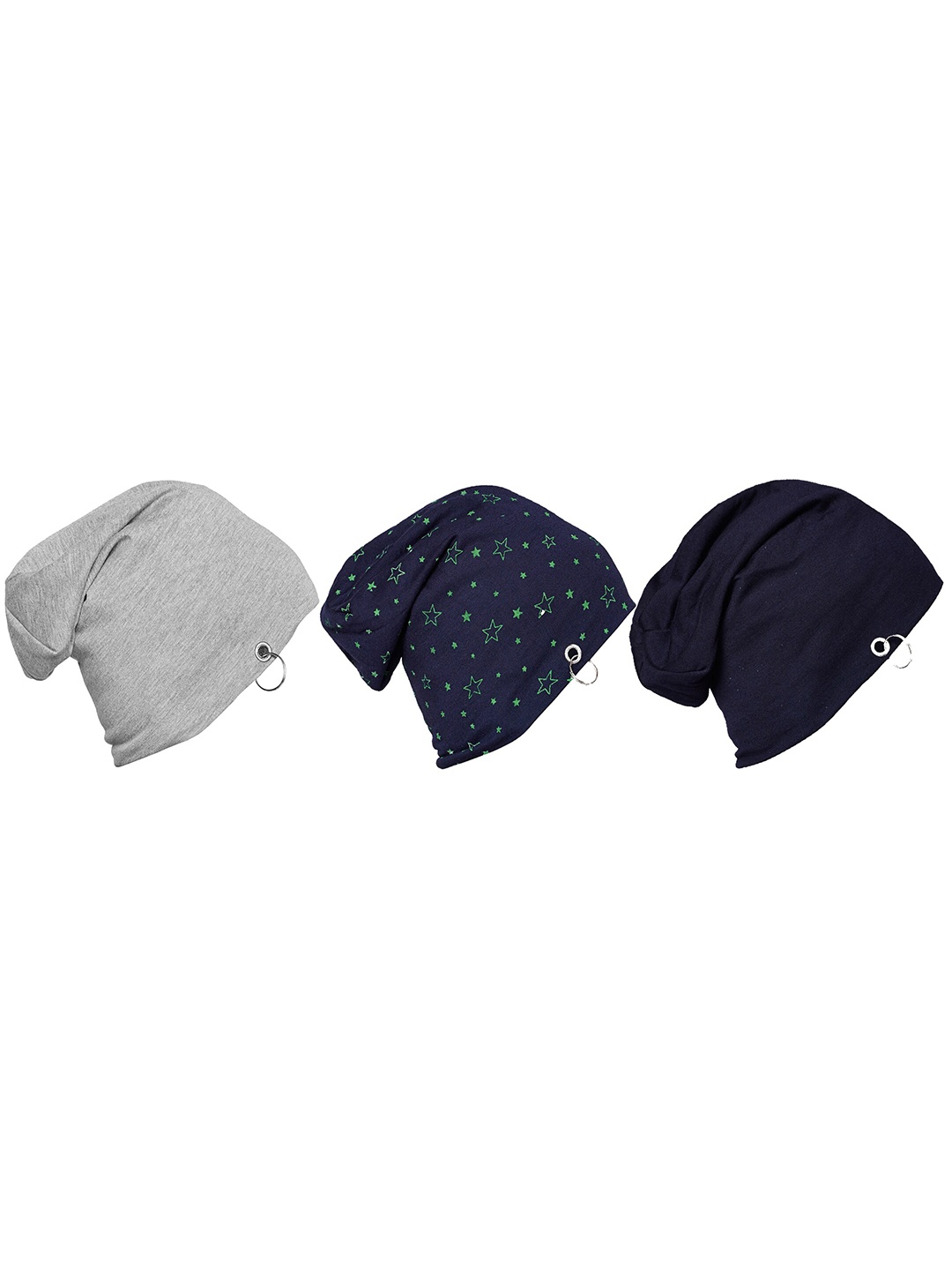 

VIMAL JONNEY Set of 3 Grey Printed Beanies