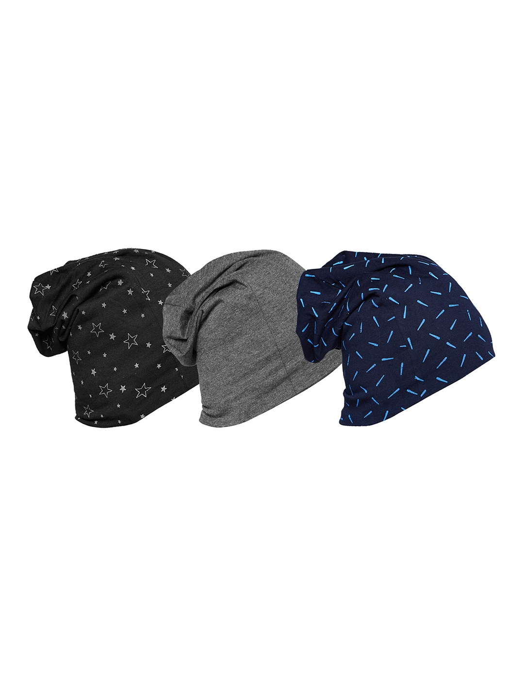 

MACK JONNEY Unisex Pack of 3 Beanie, Grey