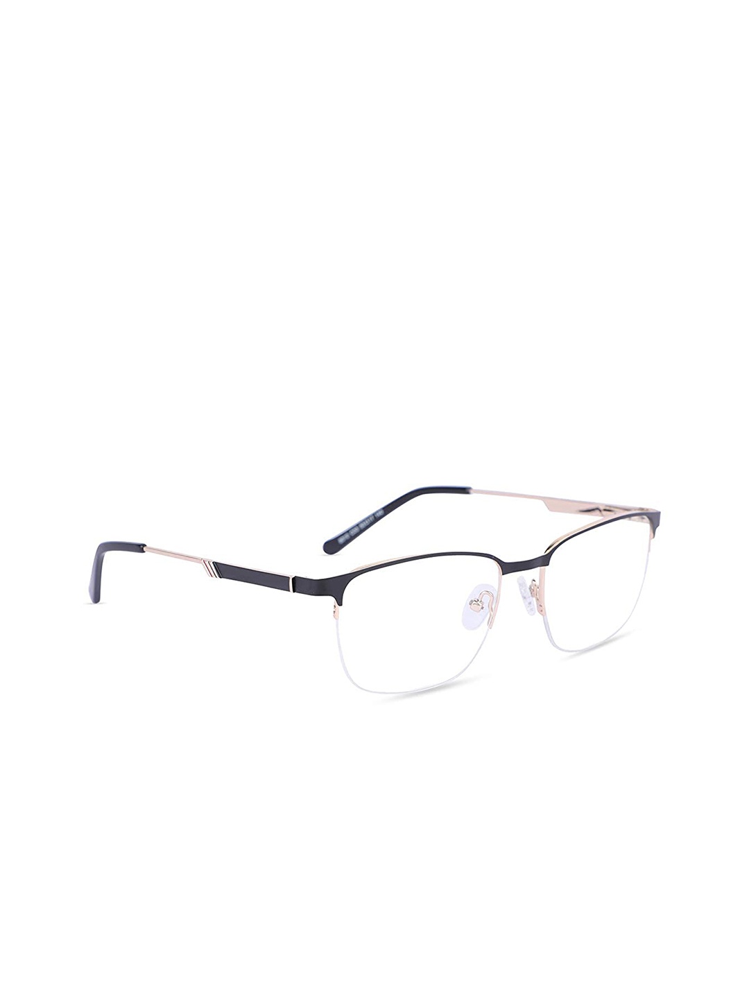 

MARC LOUIS Men Black Half Rim Aviator Frames