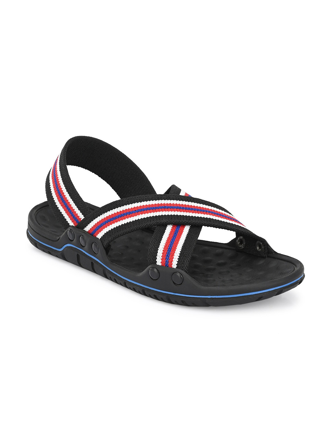 

BUCIK Men Black & White Comfort Sandals