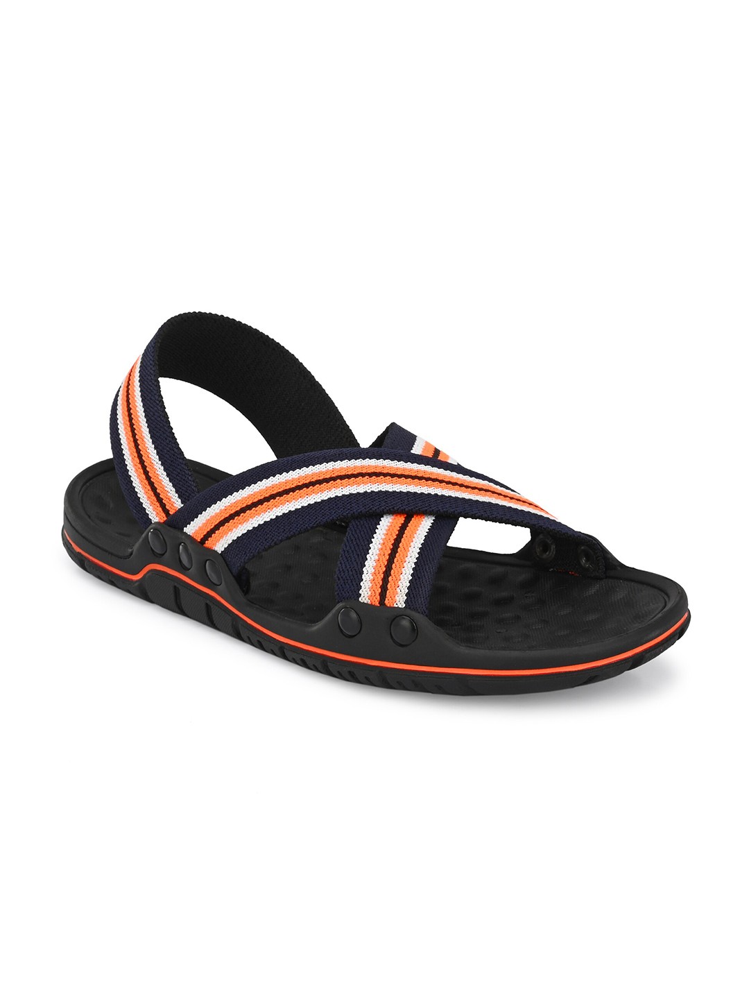 

BUCIK Men Orange & Navy Blue Comfort Sandals