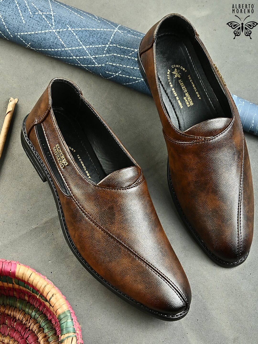 

ALBERTO MORENO Men Brown Shoe-Style Sandals