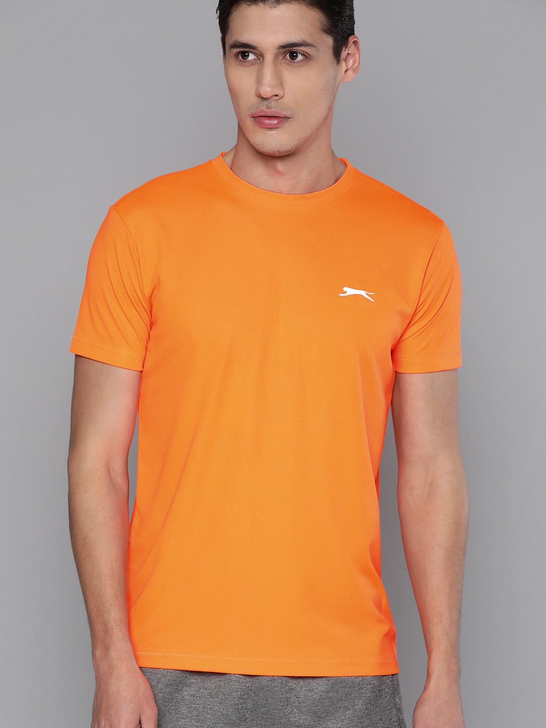 

Slazenger Men Orange Brand Logo Running T-shirt