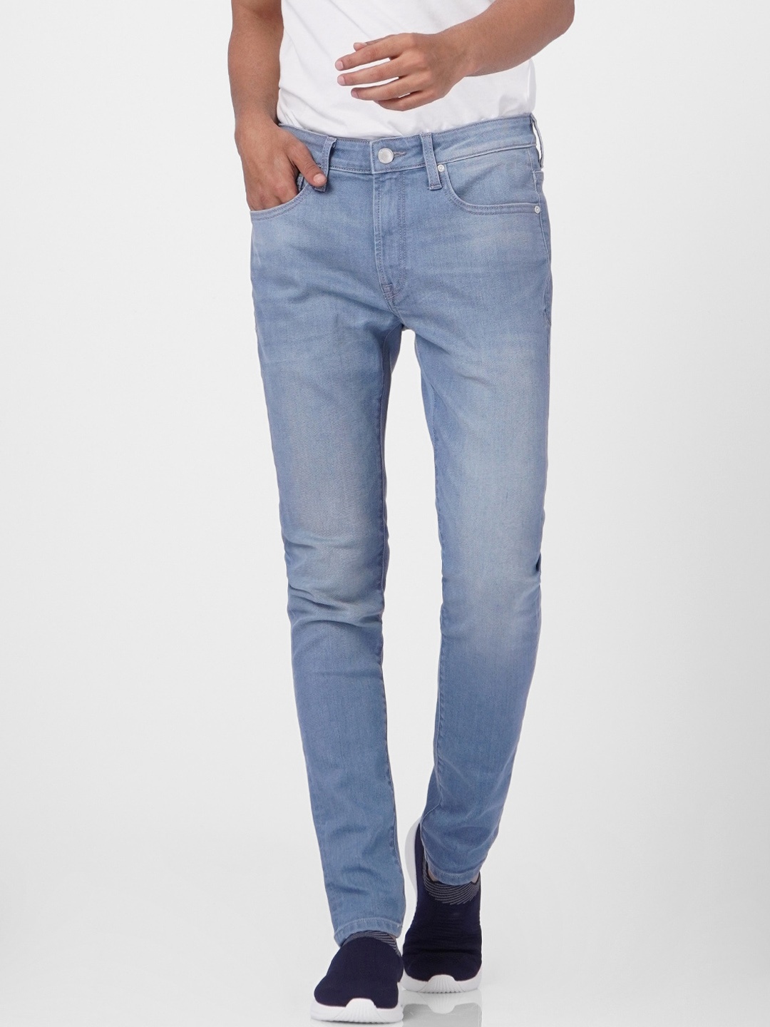 

Jack & Jones Men Blue Skinny Fit Low-Rise Heavy Fade Jeans