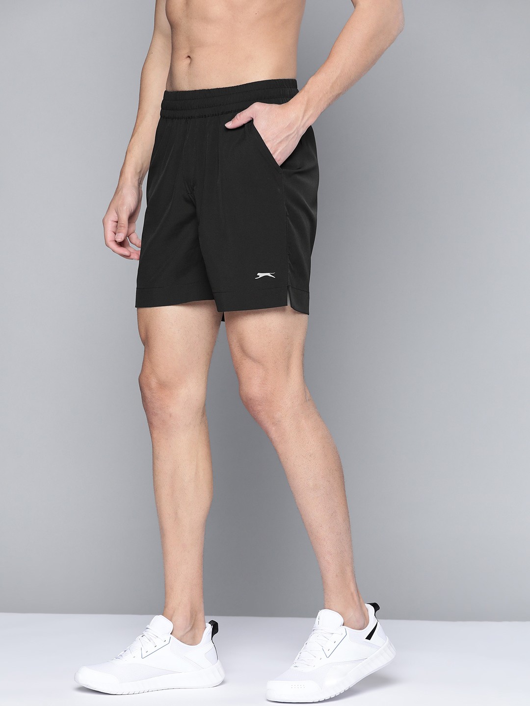 

Slazenger Men Black Running Sports Shorts