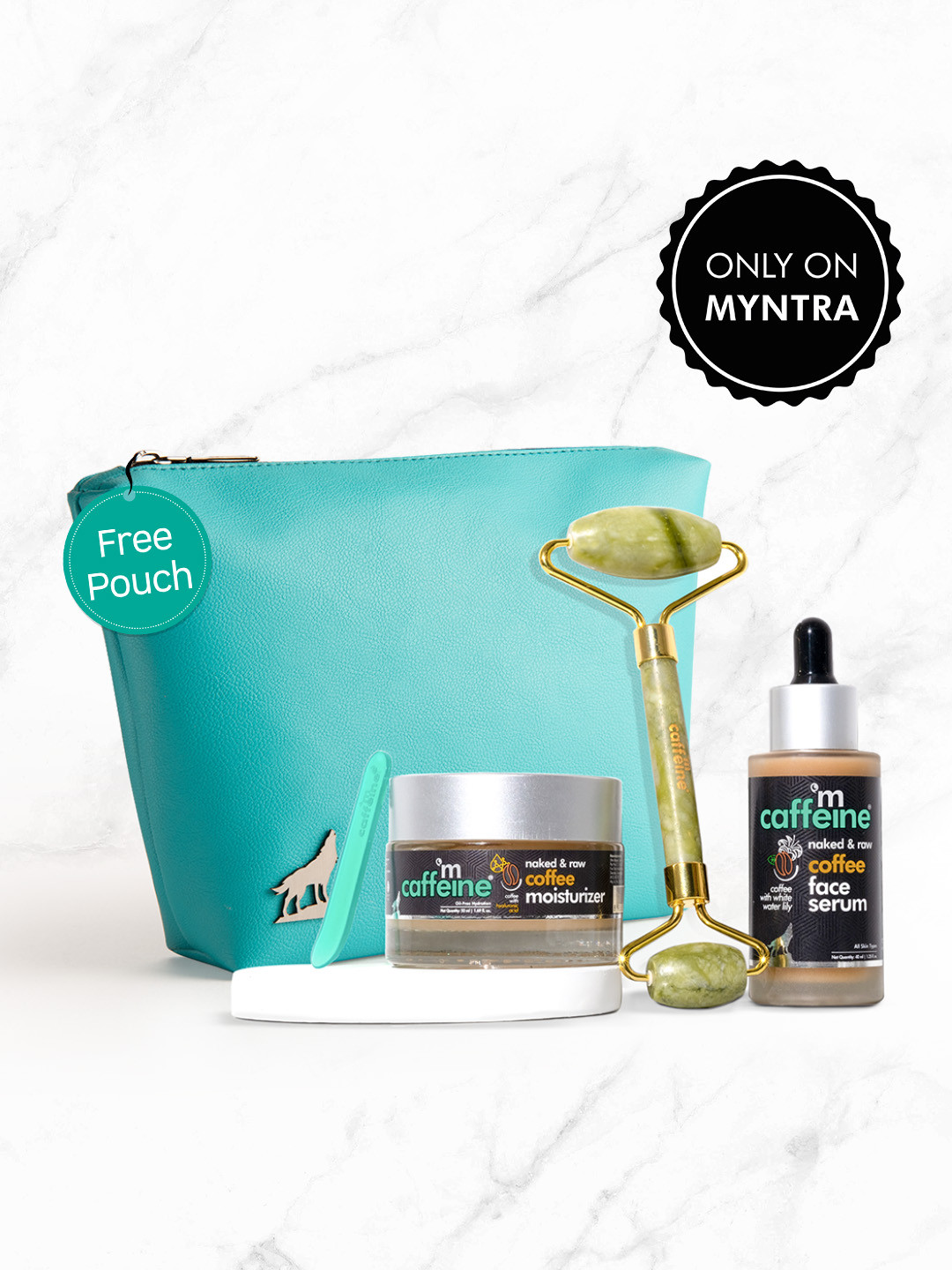 

MCaffeine Face De-Stress with Coffee + Jade Roller Regime, Green