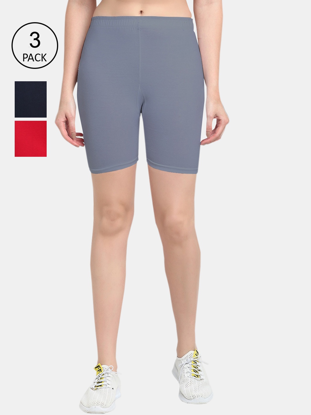 

GRACIT Women Red Biker Shorts