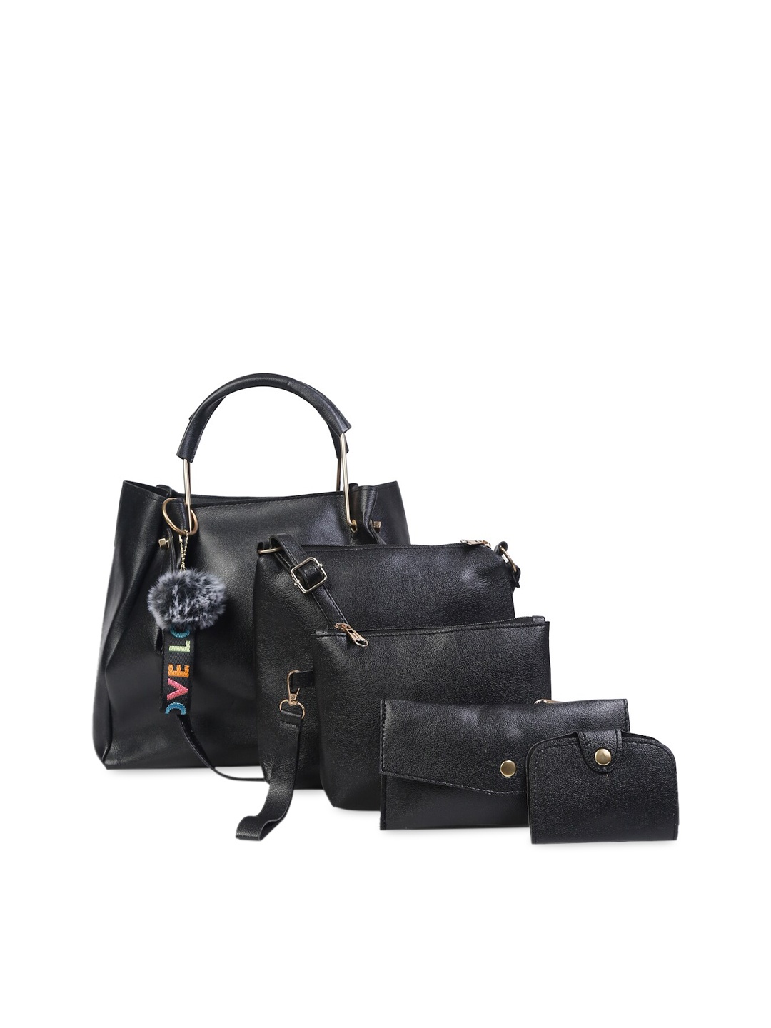 

FARGO Set of 5 Black Handbags