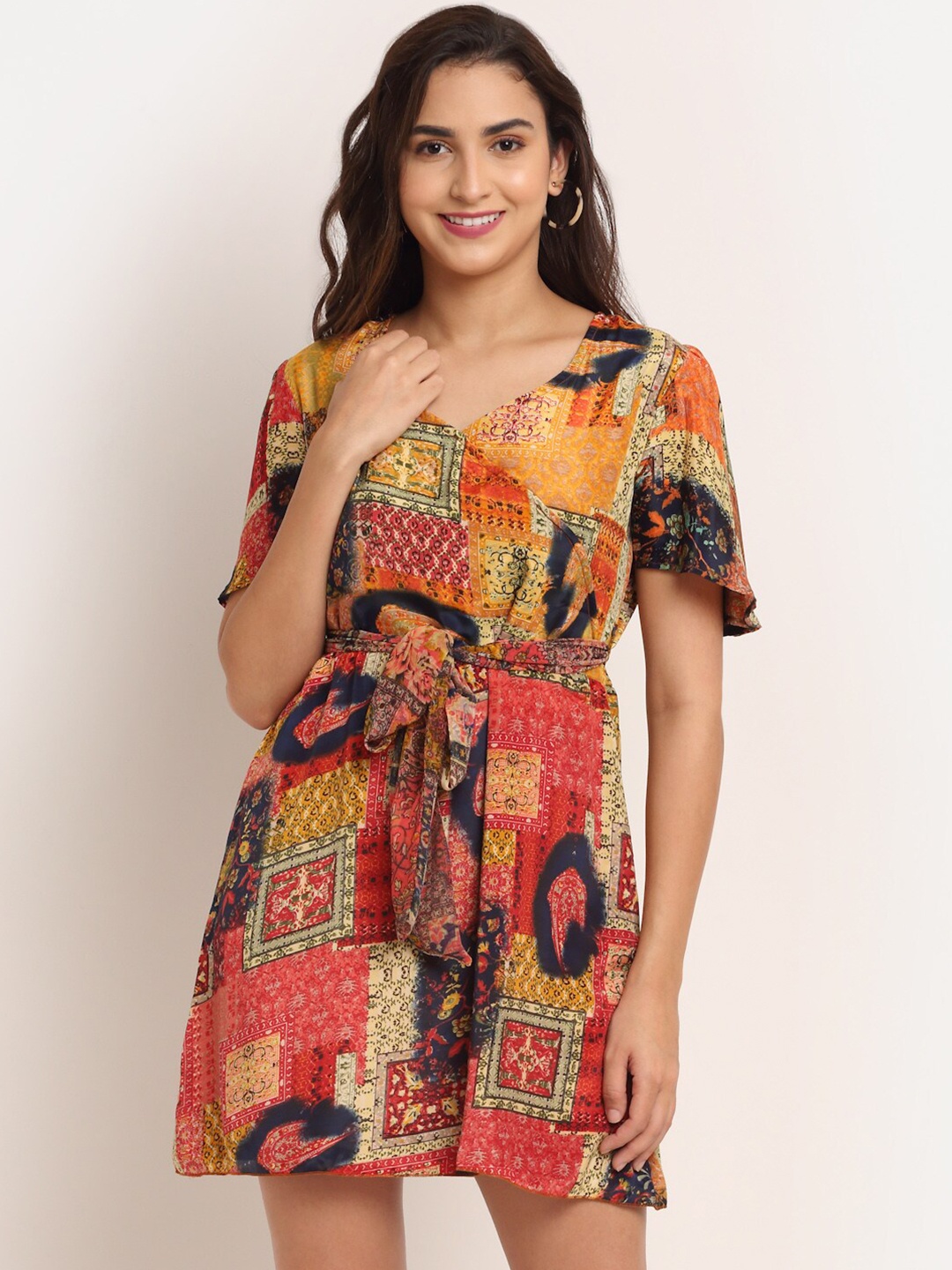 

Aawari Multicoloured Ethnic Motifs Dress, Multi