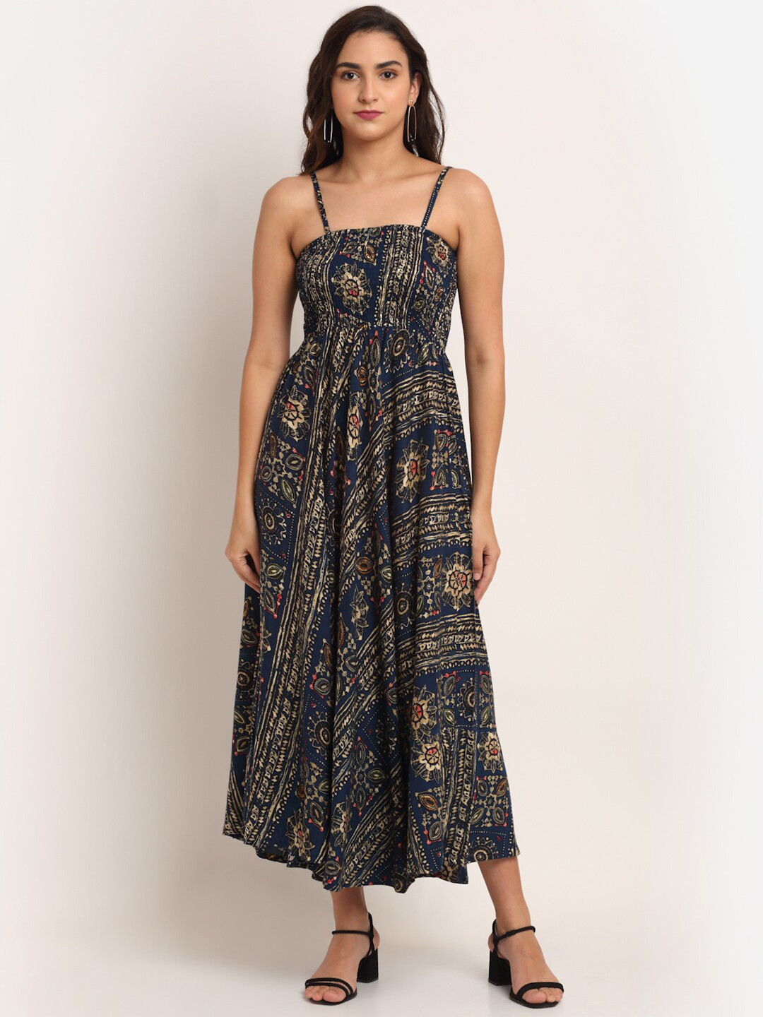 

Aawari Blue Floral Printed Maxi Dress