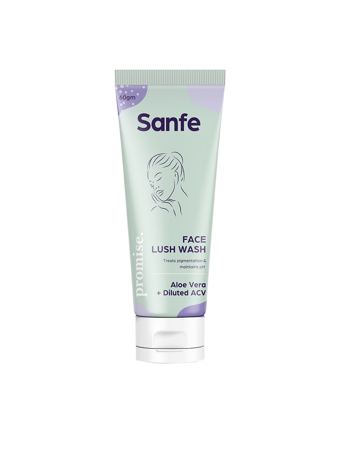 

Sanfe Promise Sulphate & Paraben free Aloe Vera Face Lush wash - 60gm, White