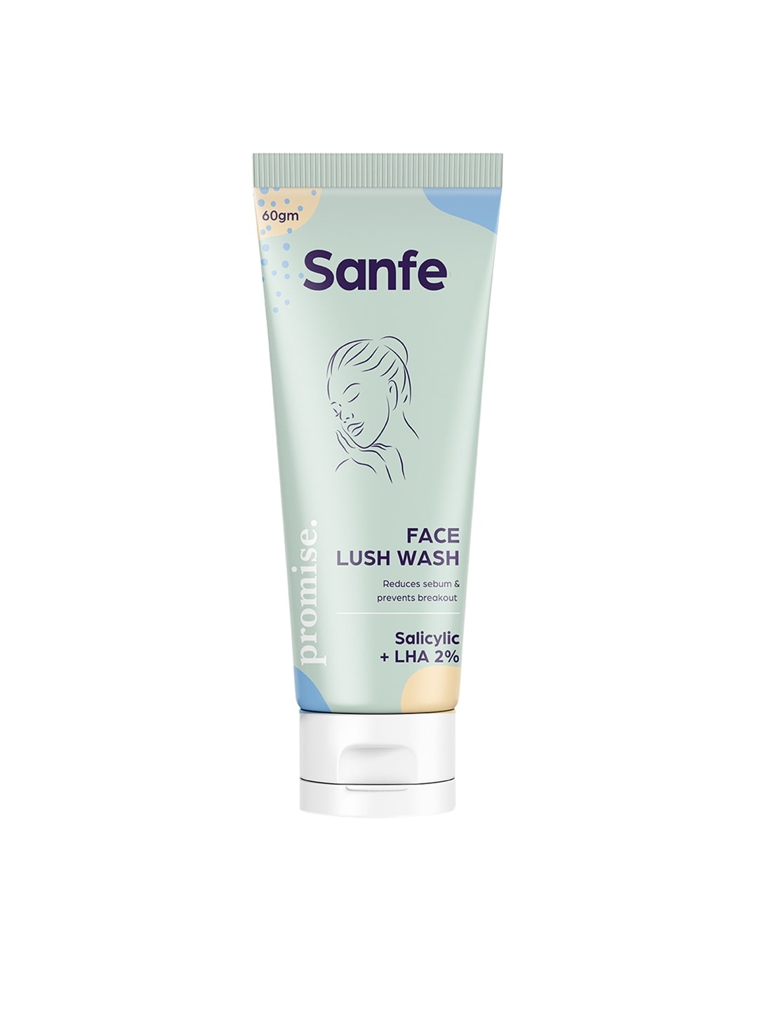 

Sanfe Promise Salicylic Acid Face Wash for Oily & Acne Prone Skin 60g, White