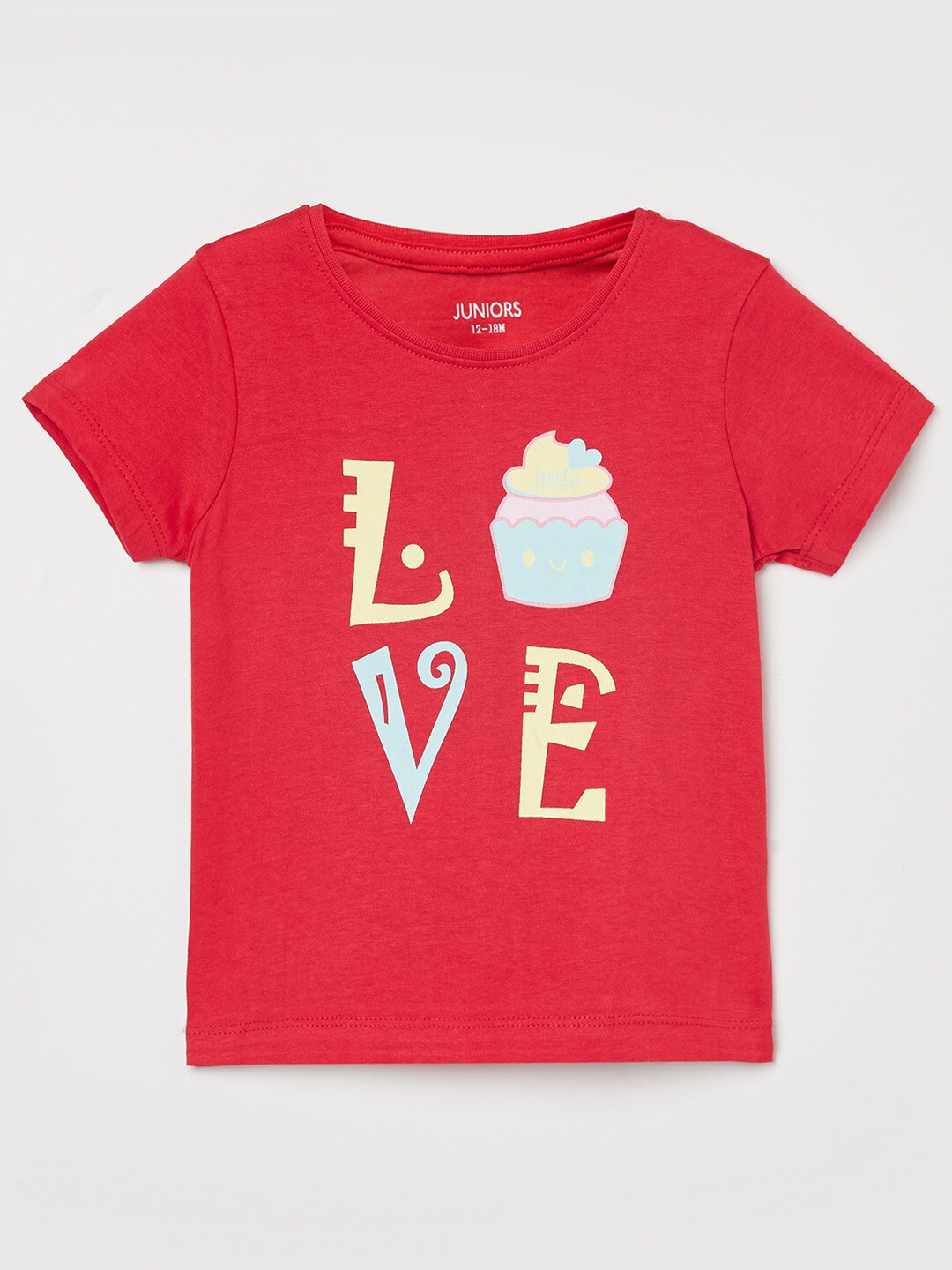 

Juniors by Lifestyle Girls Red Print Top