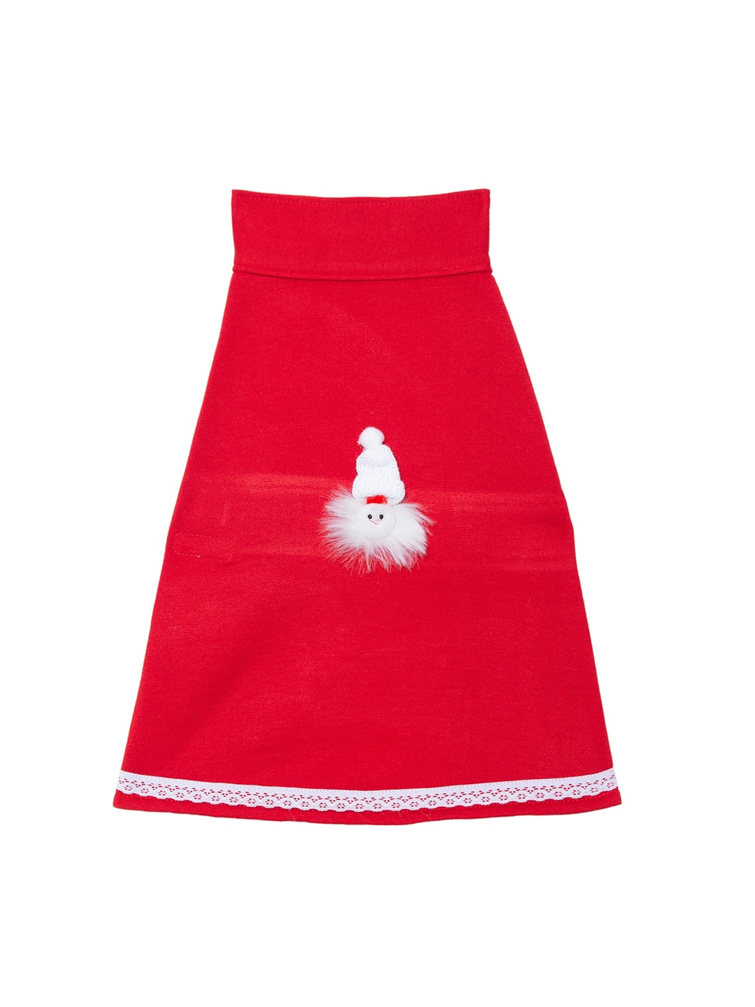 

Lulala Red & White Cotton Christmas Winter Dog Dress