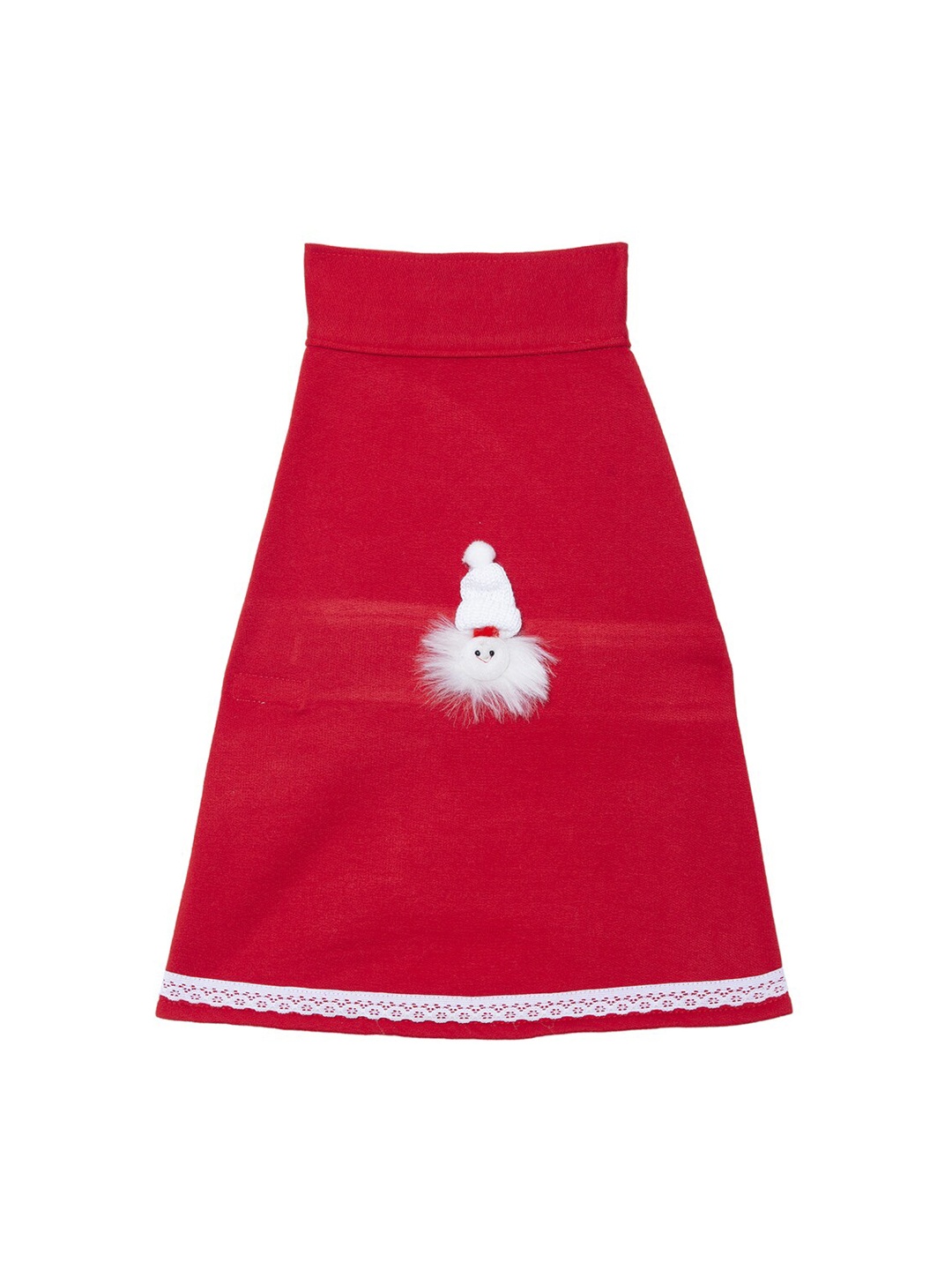 

Lulala Red Self Design Dog Dress