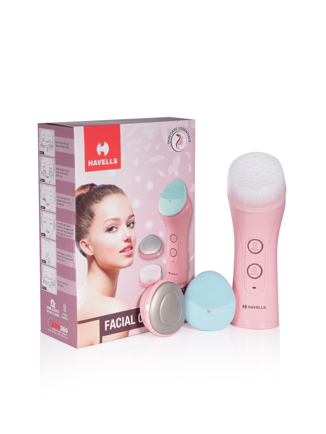 

Havells Pink Facial Cleanser Massager SC5070 with Pouch