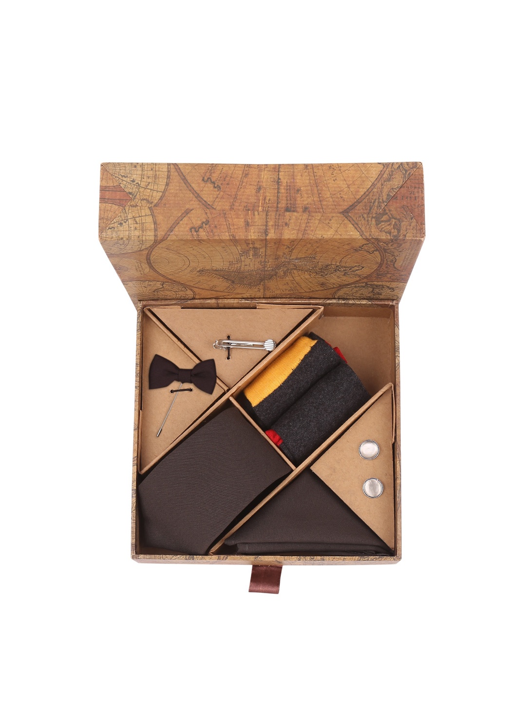 

Blacksmith Men Brown Solid Accessory Gift Set